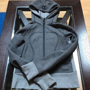 Lululemon scuba hoodie size 4 grey and light grey